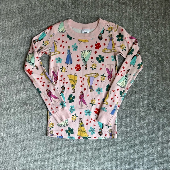 Hanna Andersson Disney Princess Long John Organic Cotton Pajamas Set, Size 6-7 - Picture 2 of 8